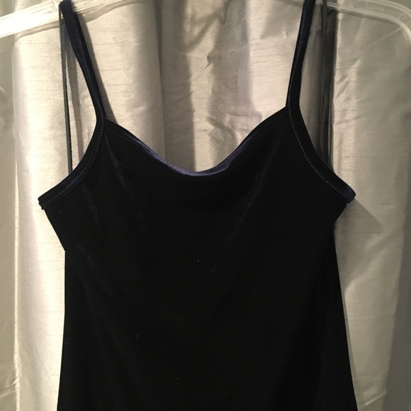 Blue velvet dress - Picture 2 of 4